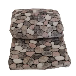 پتو مسافرتی 1 نفر مدل سنگ فرش سایز 160x2.2 سانتی‌متر