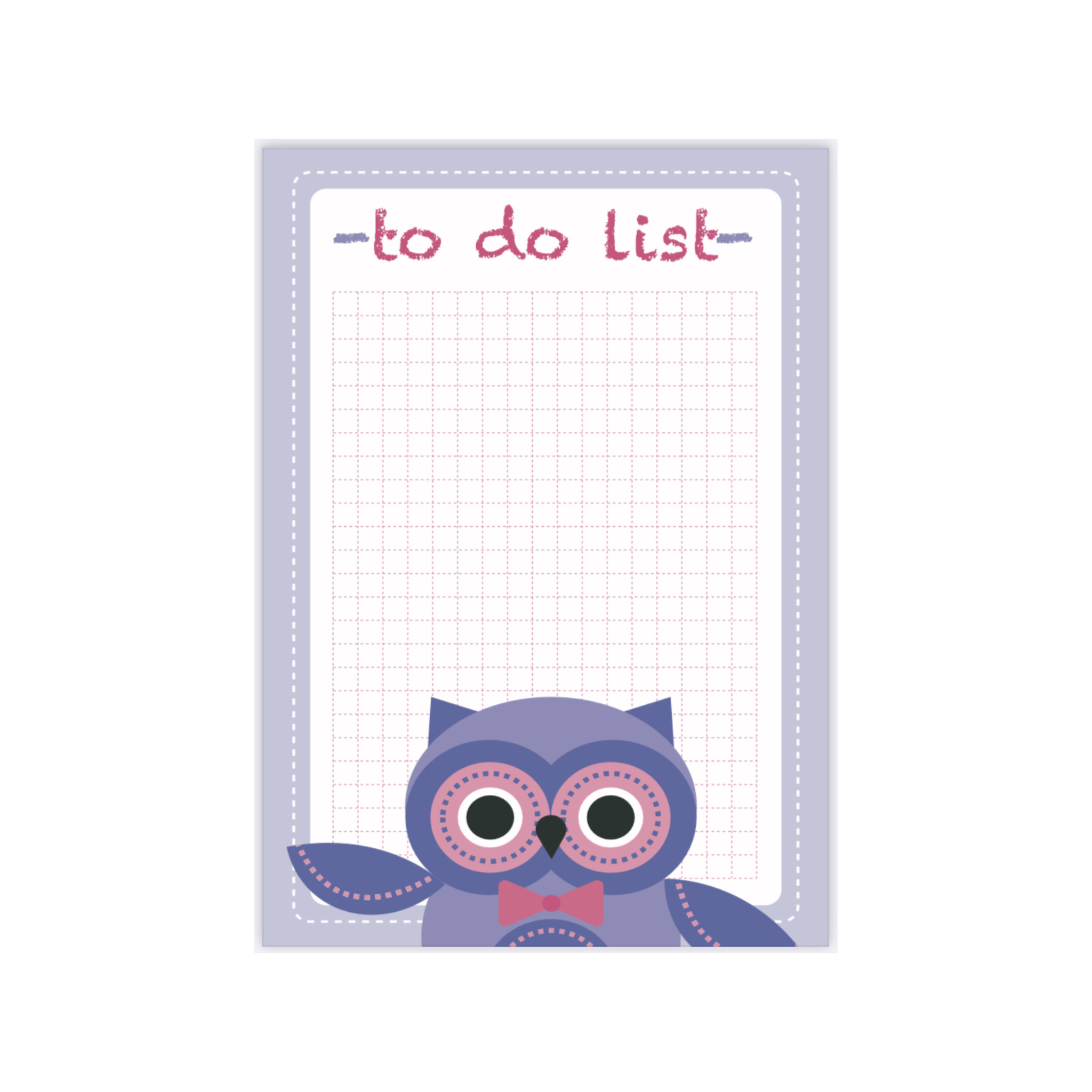 دفترچه یادداشت مدل To do list مدل جغد خوشحال