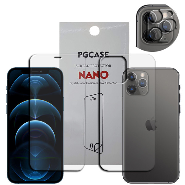 محافظ صفحه نمایش مدل Star Max مناسب برای گوشی موبایل اپل IPHONE 12 Pro به همراه محافظ لنز دوربین و محافظ پشت گوشی