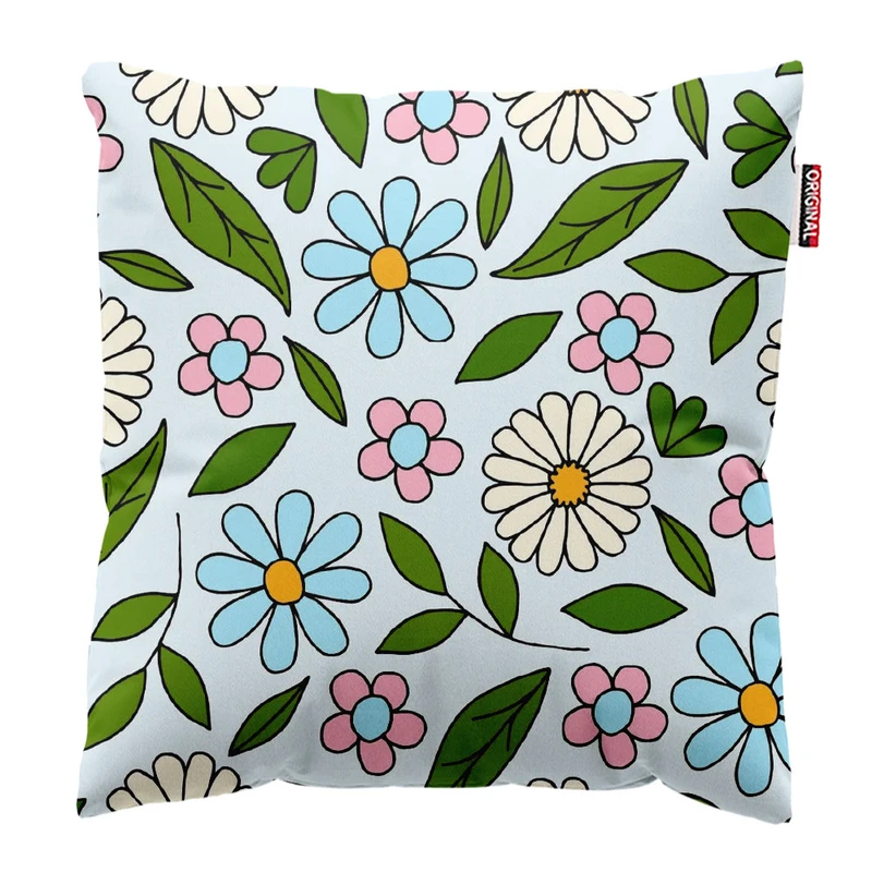 کوسن پاد آفرین طرح گل کد 5213 سایز 30*30 سانتی متر