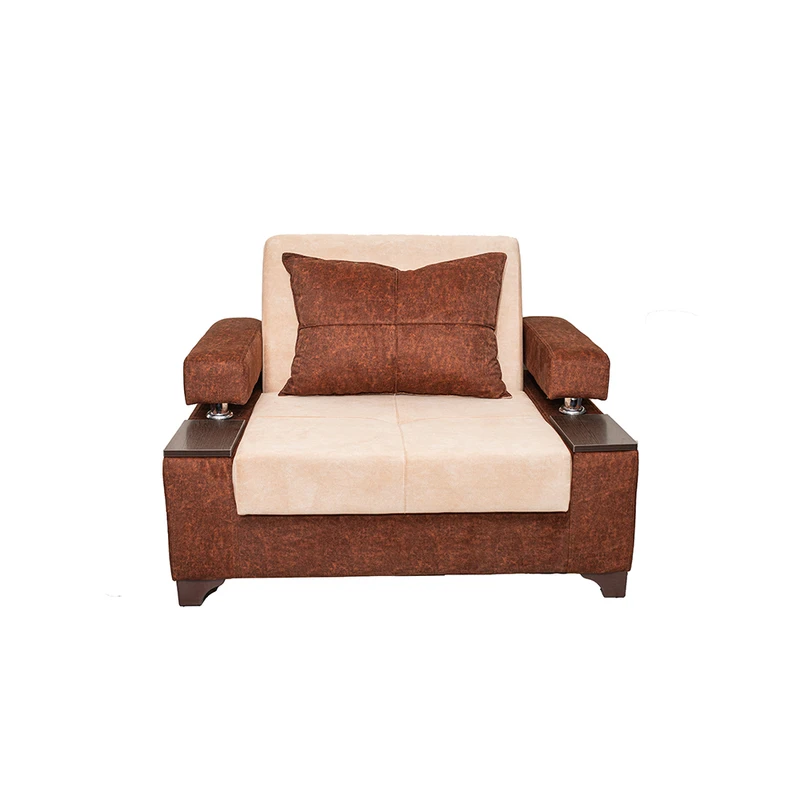 مبل یک نفره تخت خواب شو مدل شیمر دسته کنسولی 