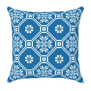 کاور کوسن مدل مخمل طرح هندسی کد 5224