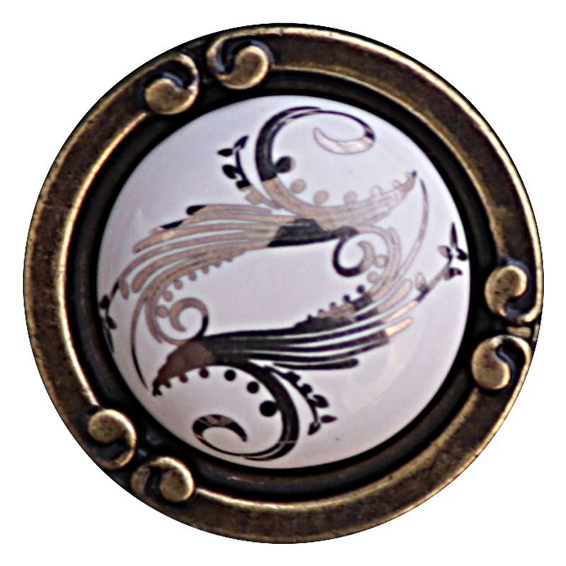 دستگیره کابینت مدل زیتونی سفید