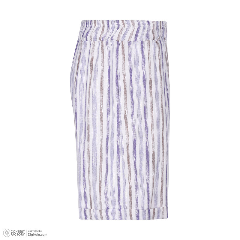 ست تی شرت و شلوارک زنانه لوینت  مدل استرایپ