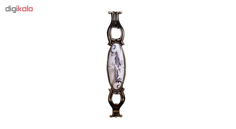 دستگیره کابینت مدل زیتونی سفید بسته 3 عددی