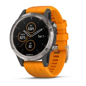 ساعت مچی هوشمند گارمین مدل fenix 5 plus with solar orange band