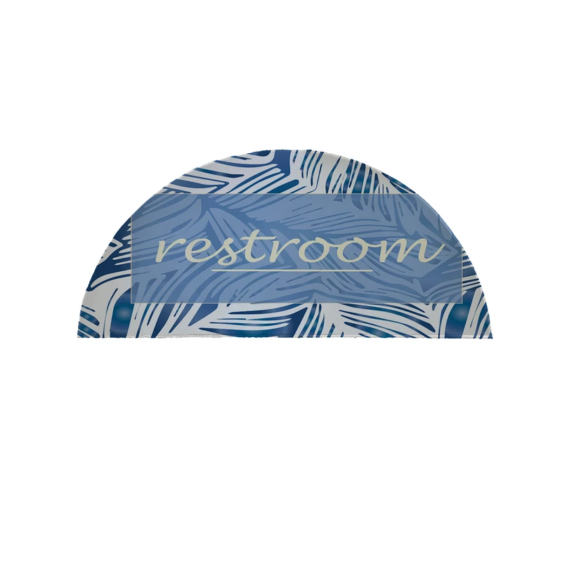  پادری مدل نیم دایره طرح Restroom کد 9322 سایز 90×45 سانتی متر