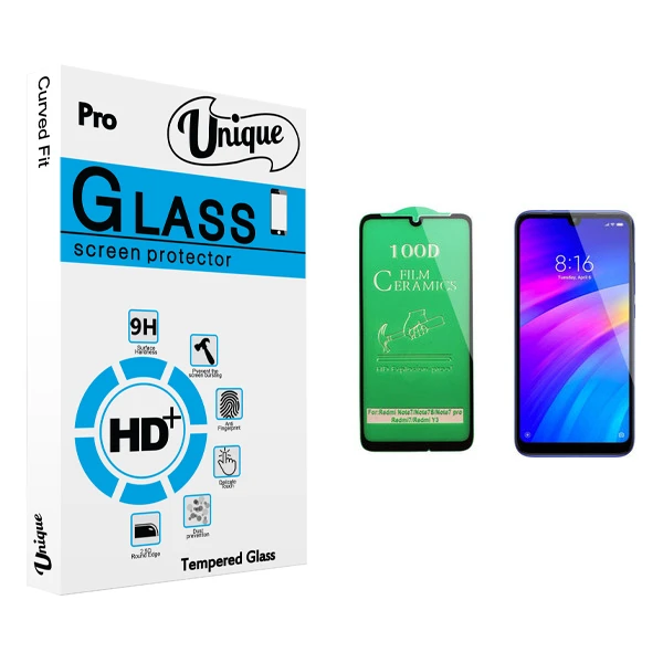 محافظ صفحه نمایش سرامیکی يونيک مدل +Clear مناسب برای گوشی موبایل شیائومی Redmi 7