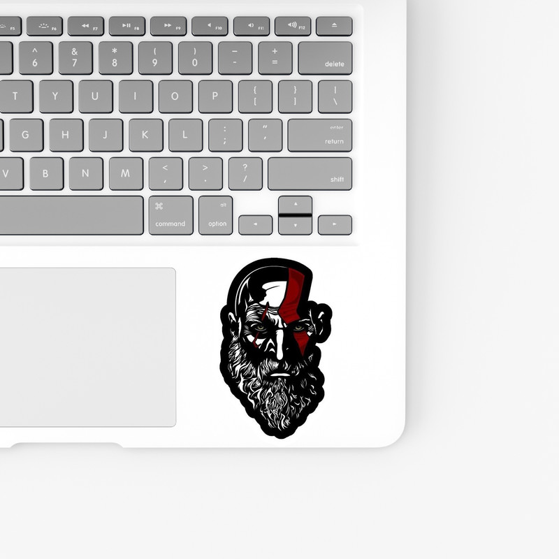 استیکر لپ تاپ و موبایل بووم طرح بازی مدل خدای جنگ کد ZX000
