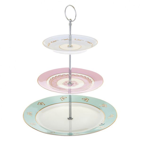 کیک خوری بامبی داک مدل Hotchpotch Vintage 3 Tier with Butterflies کیک خوری بامبی داک مدل Hotchpotch Vintage 3 Tier with Butterflies