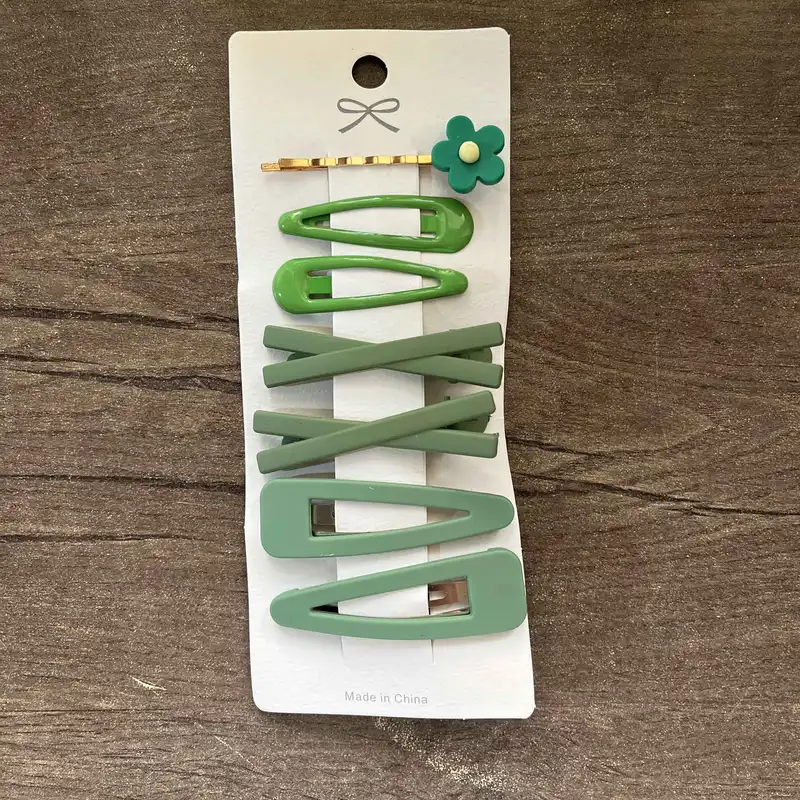 ست گیره و سنجاق مو دخترانه مدل 016 مجموعه 7 عددی