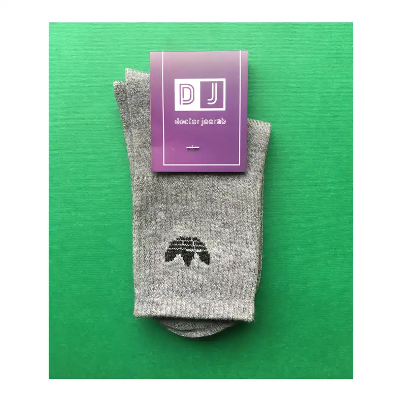 جوراب ورزشی ساق کوتاه زنانه مدل AD-KH401405 رنگ خاکستری