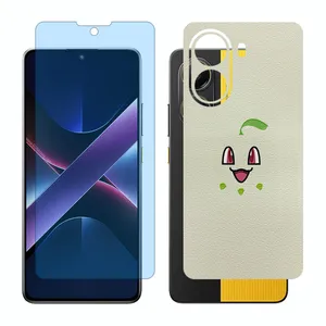 Glass Together model matte anti blue screen protector suitable for Xiaomi Poco X7 Pro mobile phone with back cover sticker