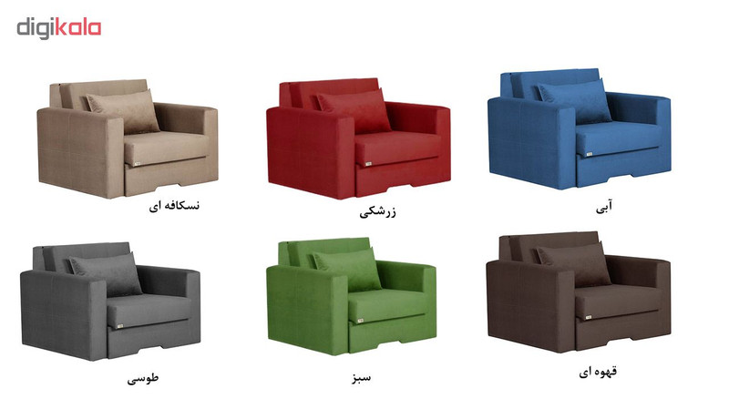 مبل تختخواب شو یک نفره ( تختخوابشو ) آرا سوفا مدل V12