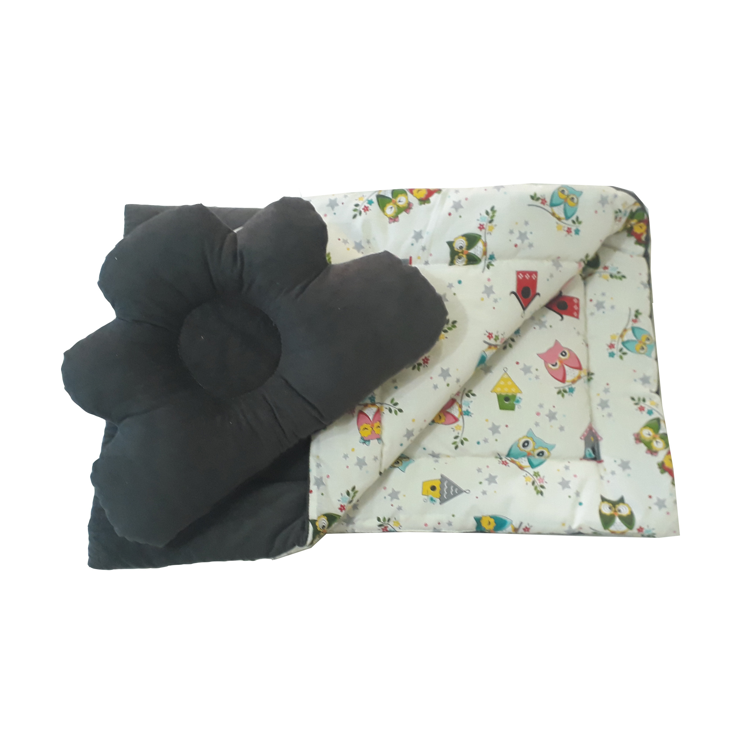 تشک غلت گیر نوزاد مدل جغد رنگی