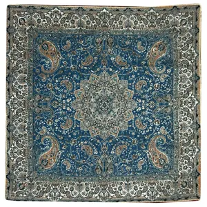 رومیزی ترمه مدل T710 سایز 100x100 سانتی متر