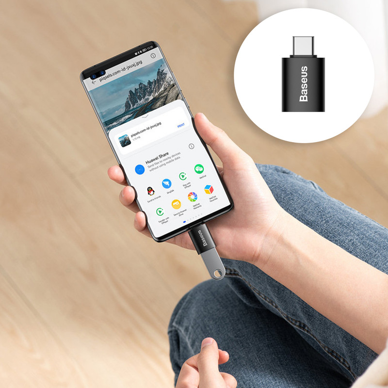 مبدل USB-C به USB3.1 باسئوس مدل Ingenuity Series Mini OTG Adaptor ZJJQ000001