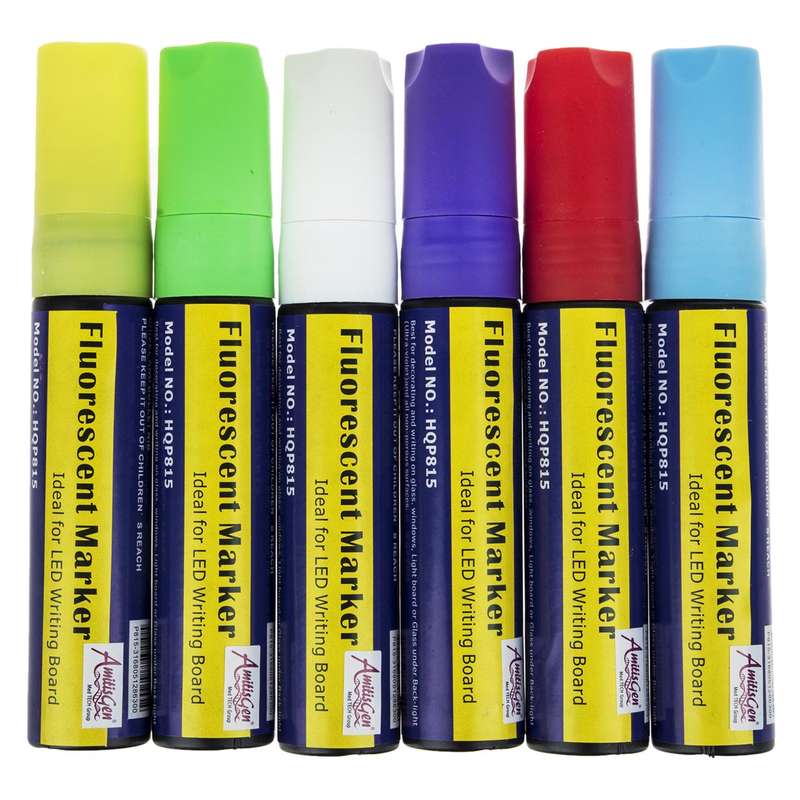 ماژیک مخصوص تابلو ال ای دی مدل HQP815 بسته 6 عددی ماژیک مخصوص تابلو ال ای دی مدل HQP815 بسته 6 عددی