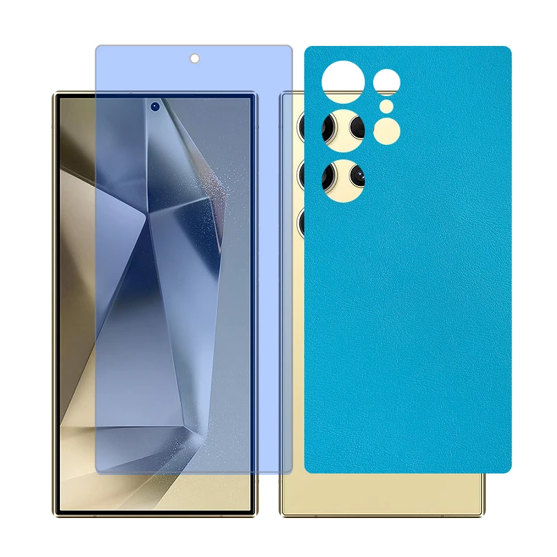 محافظ صفحه نمایش آنتی بلو گلس مدل Together مناسب برای گوشی موبایل سامسونگ Galaxy S22 Ultra به همراه برچسب پوششی پشت گوشی
