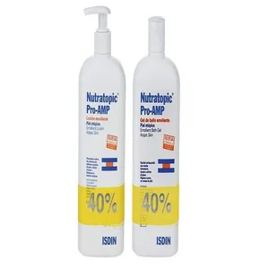 لوسیون ایزدین مدل Nutratopic n حجم 400 میلی لیتر به همراه ژل حمام ایزدین مدل Nutratopic n