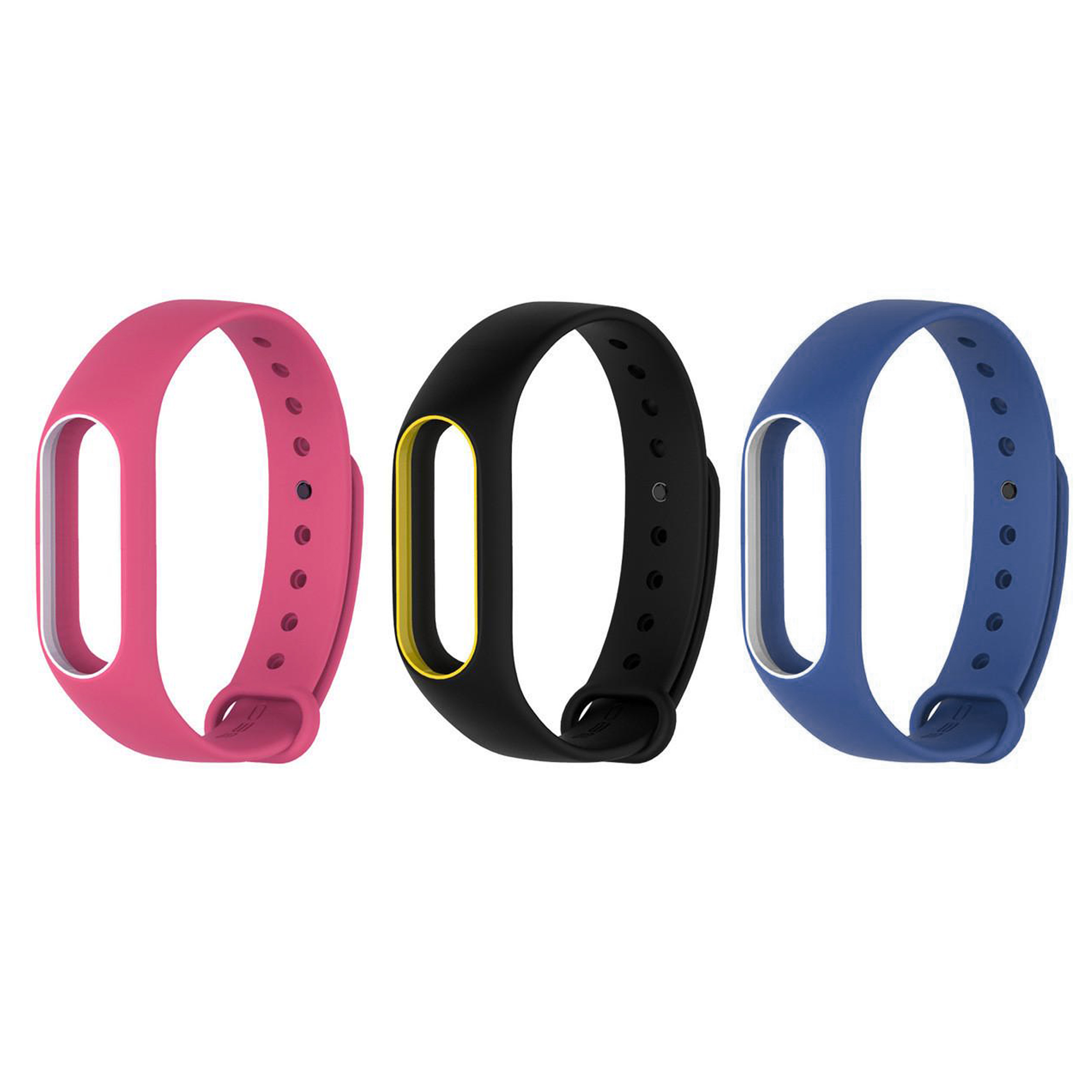 بند مچ بند هوشمند شیائومی مدل Mi Band 2 Silicone مجموعه 3 عددی