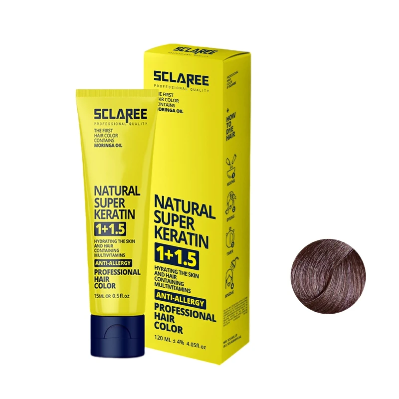  رنگ مو اسکلاره شماره 6.1 حجم 120 میلی لیتر رنگ بلوند خاکستری تیره