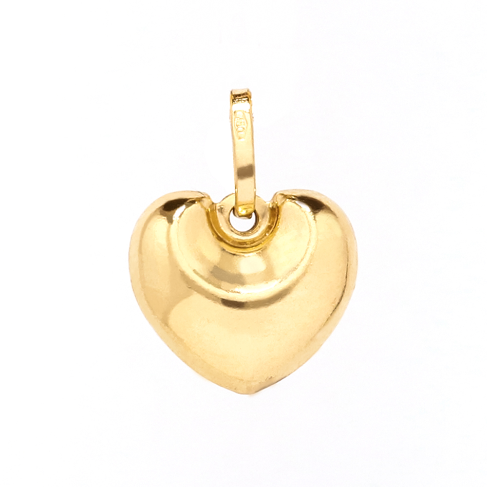 آویز گردنبند طلا 18 عیار زنانه زرالتون مدل قلبی براق کد 2