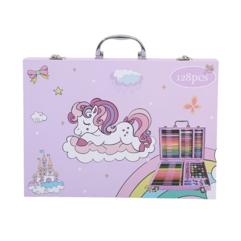 بسته رنگ‌آمیزی طرح اسب تک شاخ کد f249 مجموعه 128 عددی