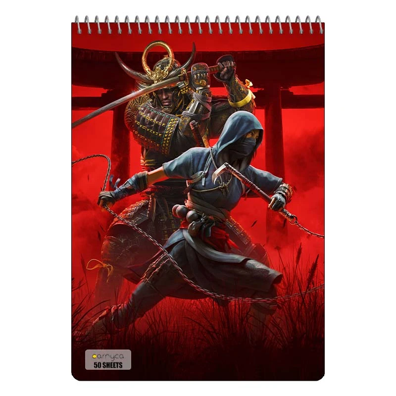 دفتر نقاشی 50 برگ سیمی کارنیکا طرح اساسینس Assassins Creed کد 60067