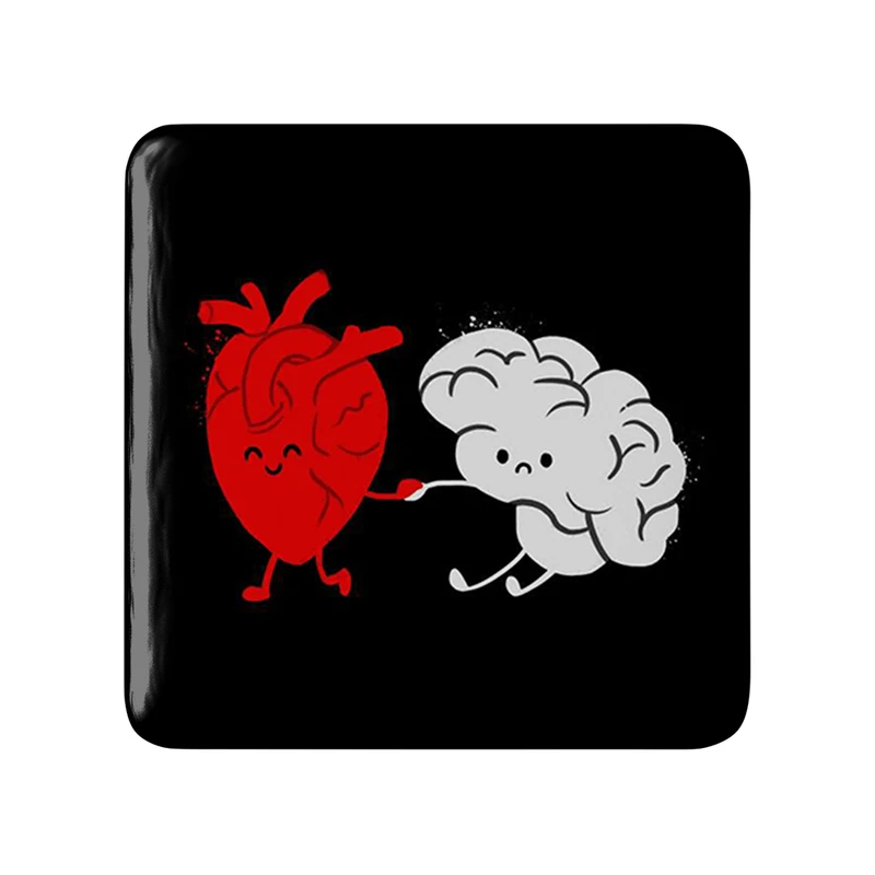 مگنت خندالو طرح مغز Brain مدل مربعی کد 31062