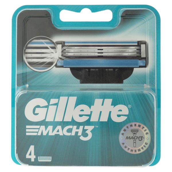 تیغ یدک ژیلت مدل Mach 3 بسته 4 عددی تیغ یدک ژیلت مدل Mach 3 بسته 4 عددی