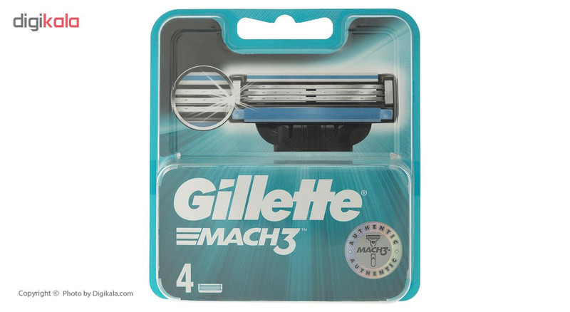 تیغ یدک ژیلت مدل Mach 3 بسته 4 عددی تیغ یدک ژیلت مدل Mach 3 بسته 4 عددی