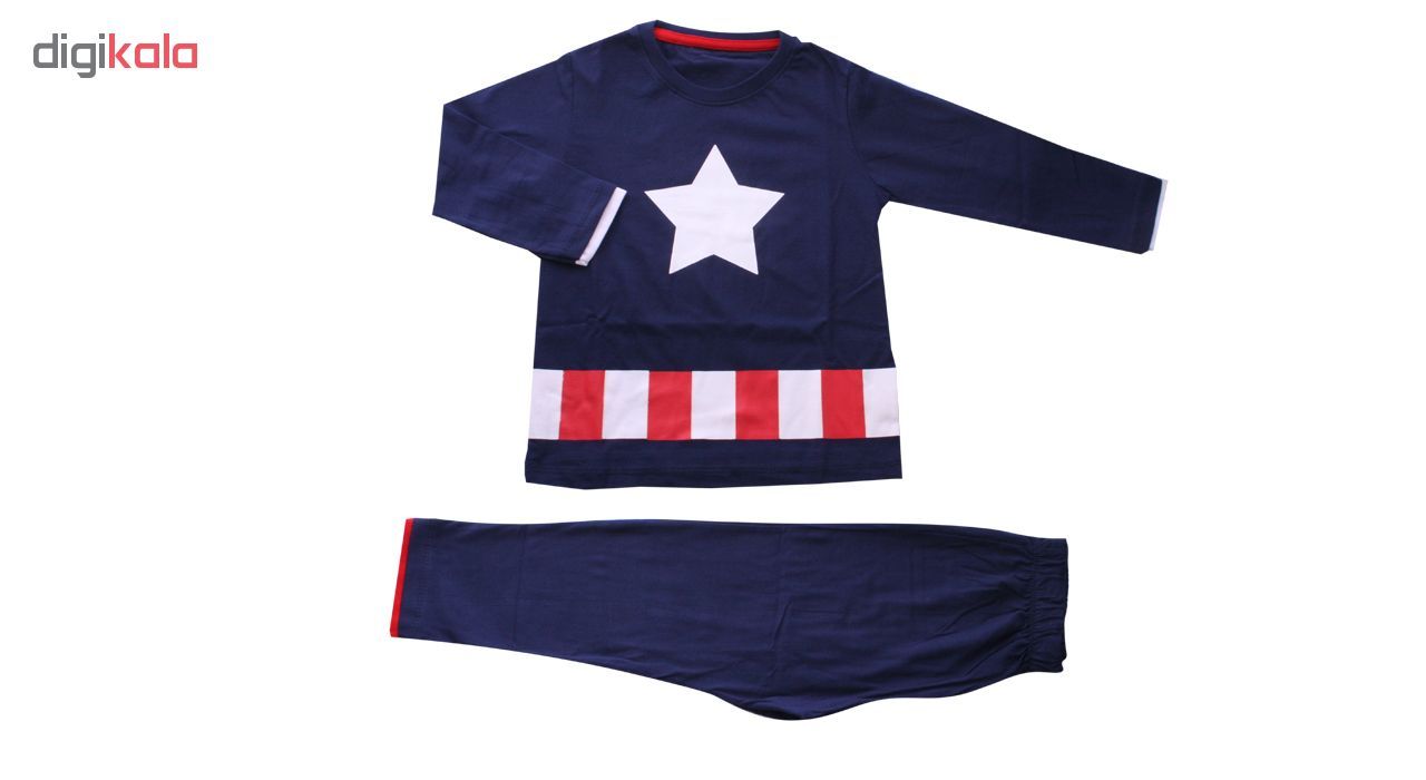 ست لباس پسرانه وچیون طرح کاپیتان امریکا مدل Captain221