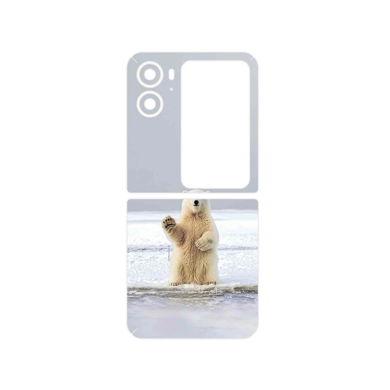 برچسب پوششی ماهوت مدل Polar_bear مناسب برای گوشی موبایل اپو Find N2 Flip