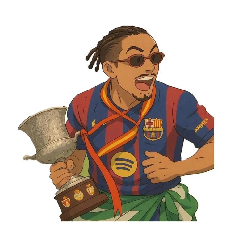 استیکر پارچه و لباس پاد آفرین مدل کارتونی فوتبالی رافینیا بامزه جذاب کد 1910