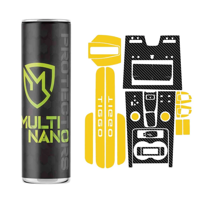 برچسب محافظ کنسول خودرو مولتی نانو طرح کربن مدل X-F1C مناسب برای تیگو 8 پرو مکس مجموعه ی 45 عددی 