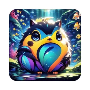 زیر لیوانی کاکتی طرح حیوانات رنگی مدل mp25679