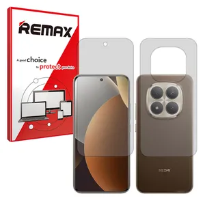 Remax Transparent Screen Protector Full Screen Model Suitable for Xiaomi Redmi Note 15 Pro Plus Mobile Phone along with the back protector