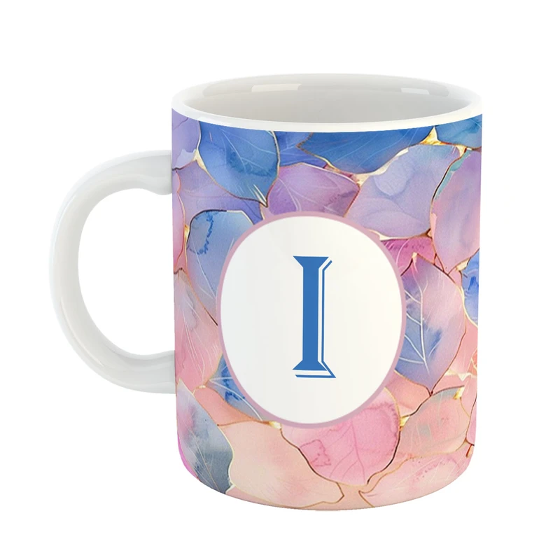 ماگ پادآفرین مدل فانتزی طرح حرف I کد 24