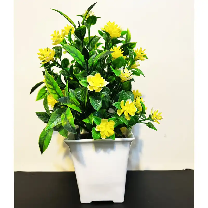 گلدان به همراه گل مصنوعی مدل 24