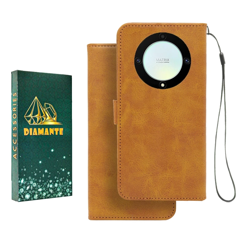 کیف کلاسوری دیامانته مدل Mortand Gn مناسب برای گوشی موبایل آنر X9A  به همراه بندآویز