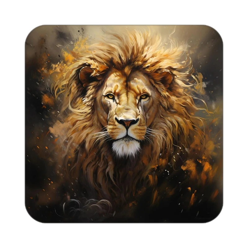 زیر لیوانی کاکتی طرح شیر مدل mp23623