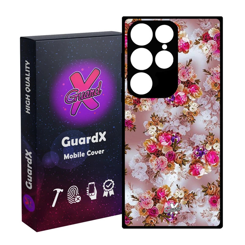 کاور گارد ایکس طرح گل مدل Glass10333 مناسب برای گوشی موبایل سامسونگ Galaxy S24 Ultra