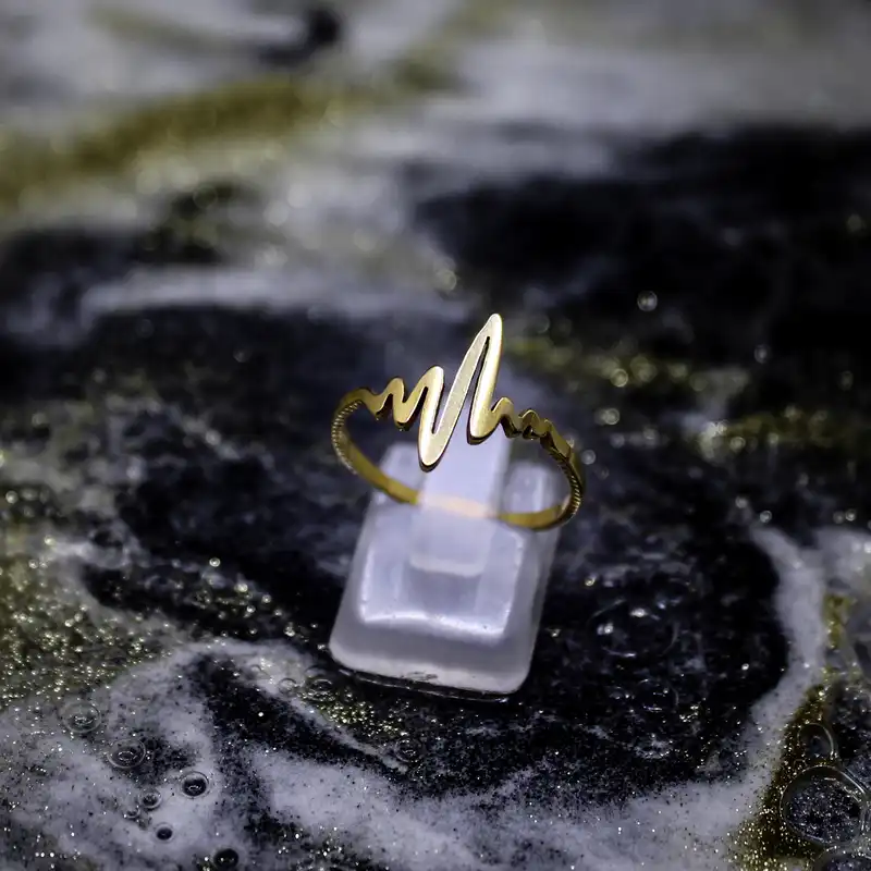 انگشتر زنانه طرح ضربان کد RKH_775