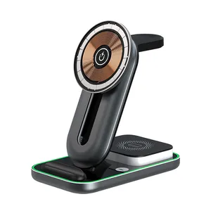 شارژر رومیزی مدل Magnetic 4in1 Wireless charger A8