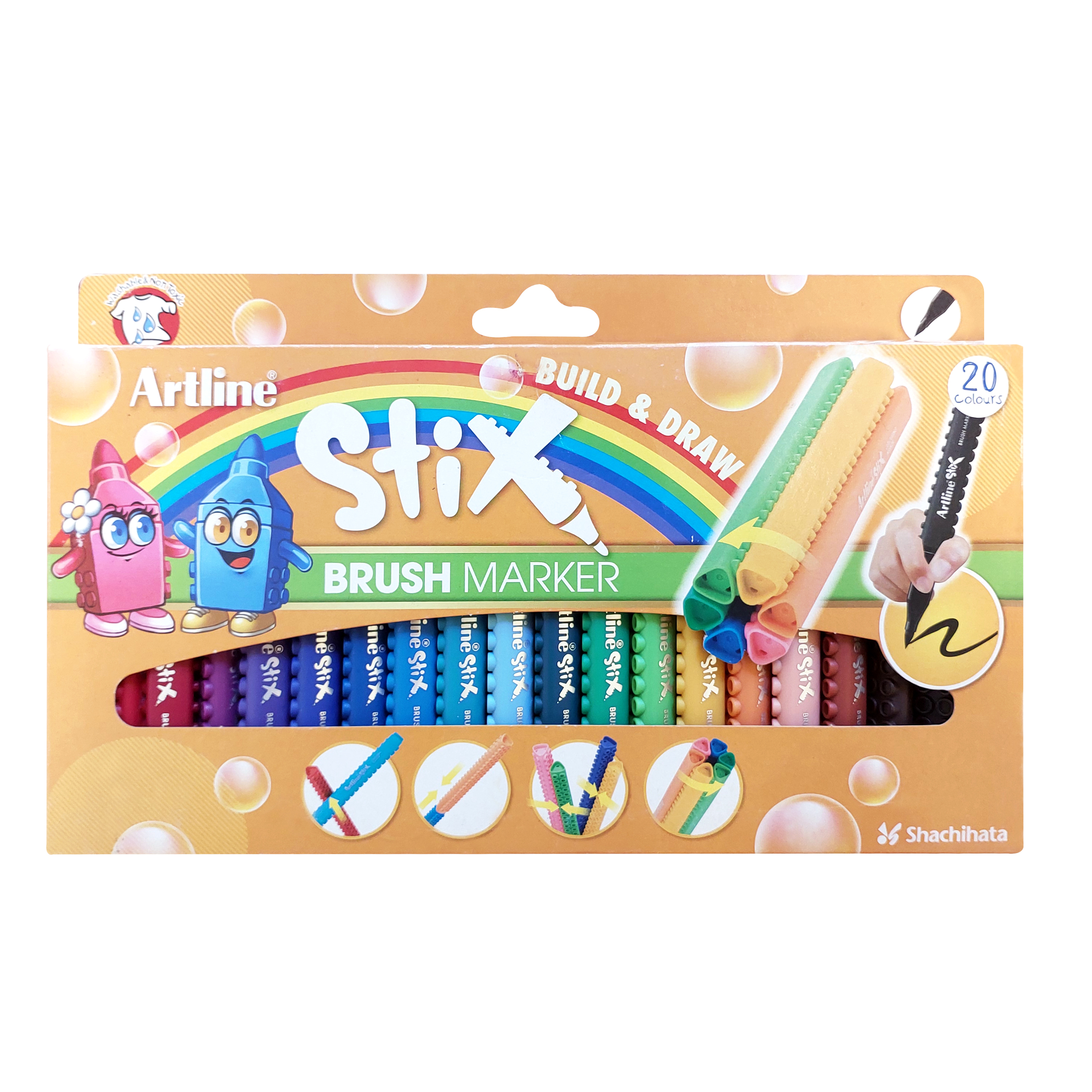 ماژیک آرت لاین مدل Stix Brush بسته 20 عددی