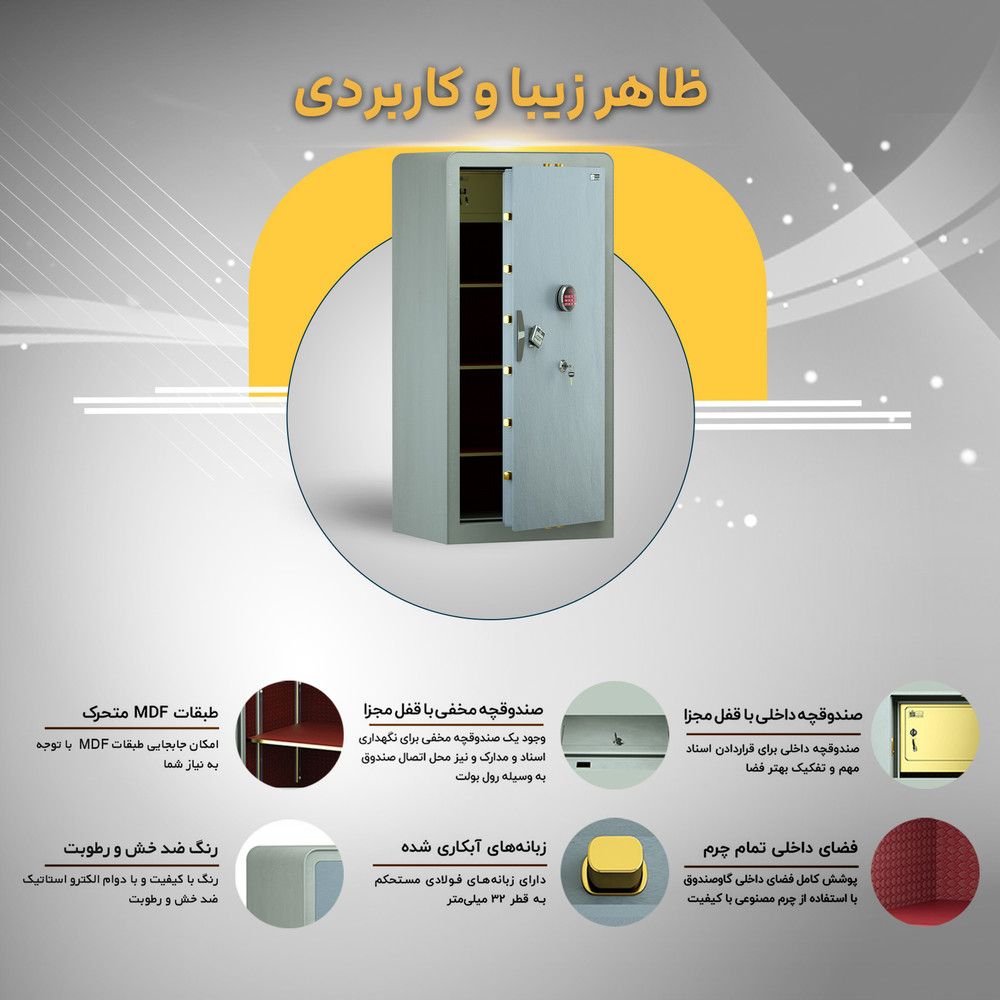 گاوصندوق الکترونیکی سدید مدل 1500PRO