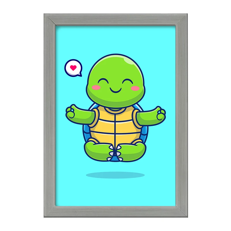 تابلو خندالو طرح حیوانات بامزه لاکپشت کد 29442