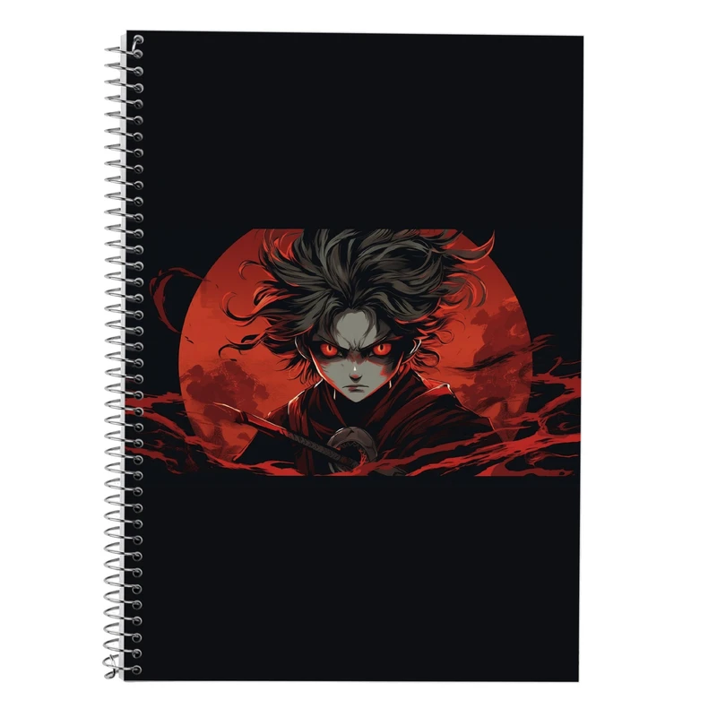 دفتر زبان 50 برگ مدوپد مدل دوخط طرح Demon Slayer کد DF10550