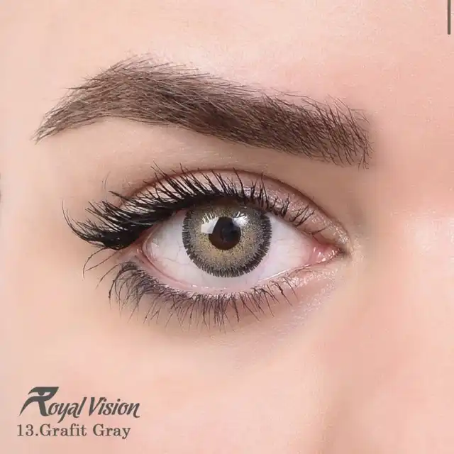 لنز چشم رویال ویژن شماره 13 مدل Grafit رنگ خاکستری عسلی سبز